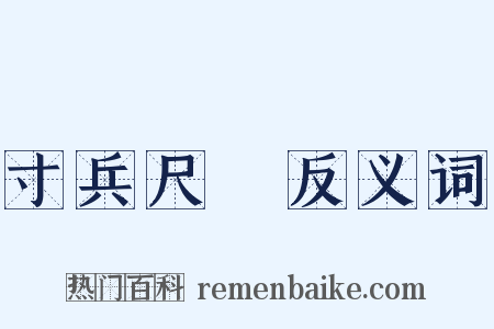 寸兵尺鐵反义词是什么意思的图片